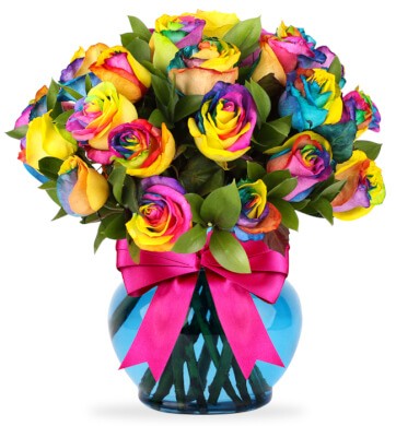 24 Rosas De Colores Enviaflores