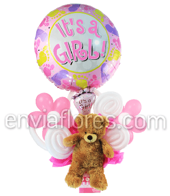 Diseño de Globos para el Nacimiento de una Niña.