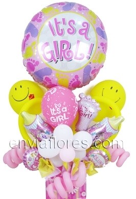 Diseño de Globos It's a Girl 
