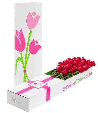 12 Rosas Rojas en Caja Premium