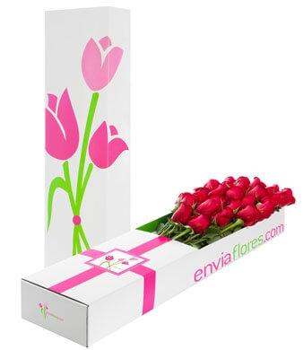 24 Rosas Rojas en Caja Premium