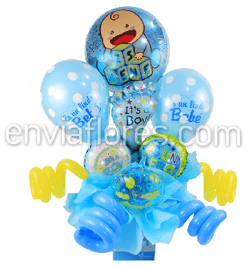 Diseño de Globos para Nacimiento de Niño