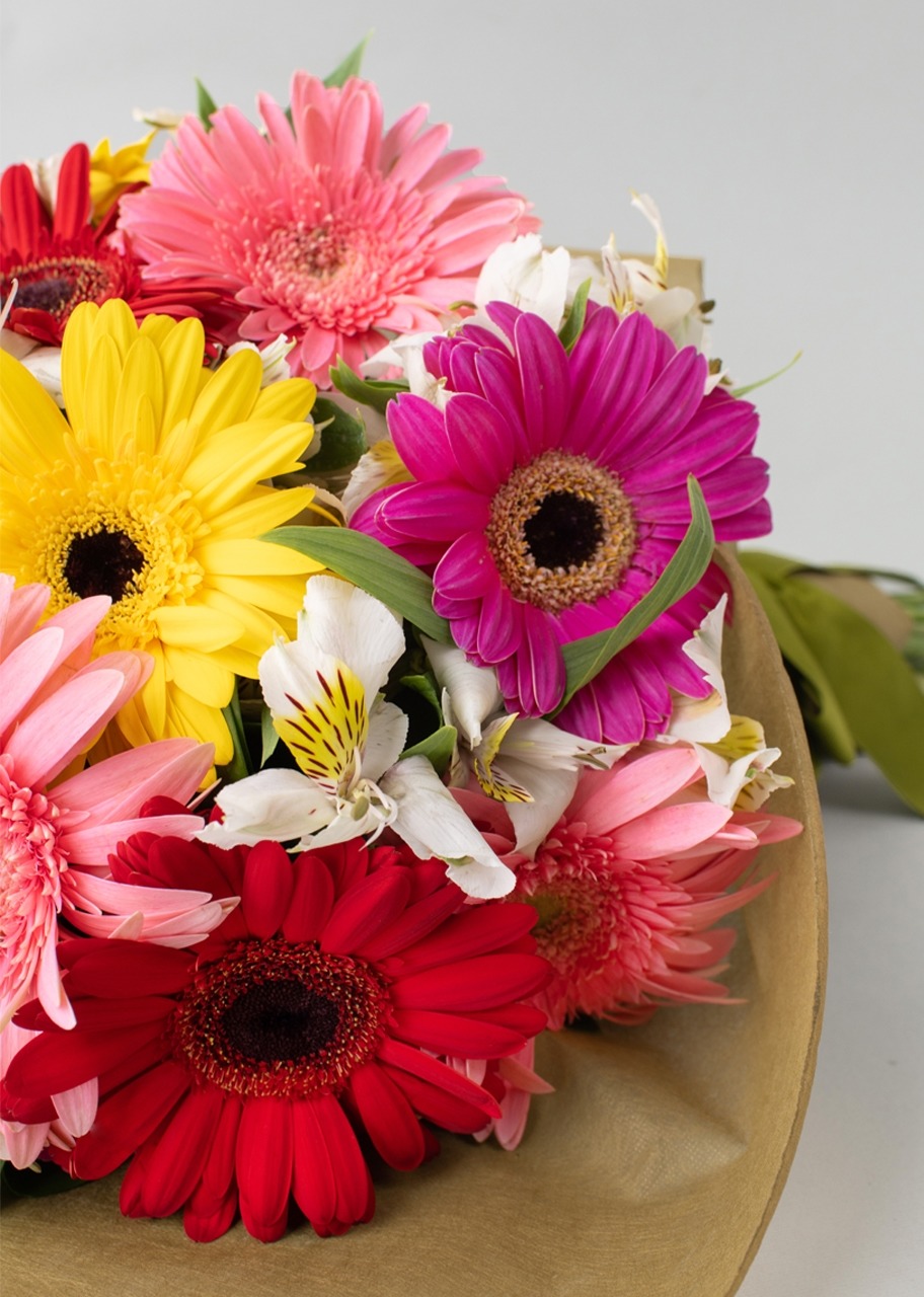 Imagen para 15 Gerberas Coloridas en ramo - 3