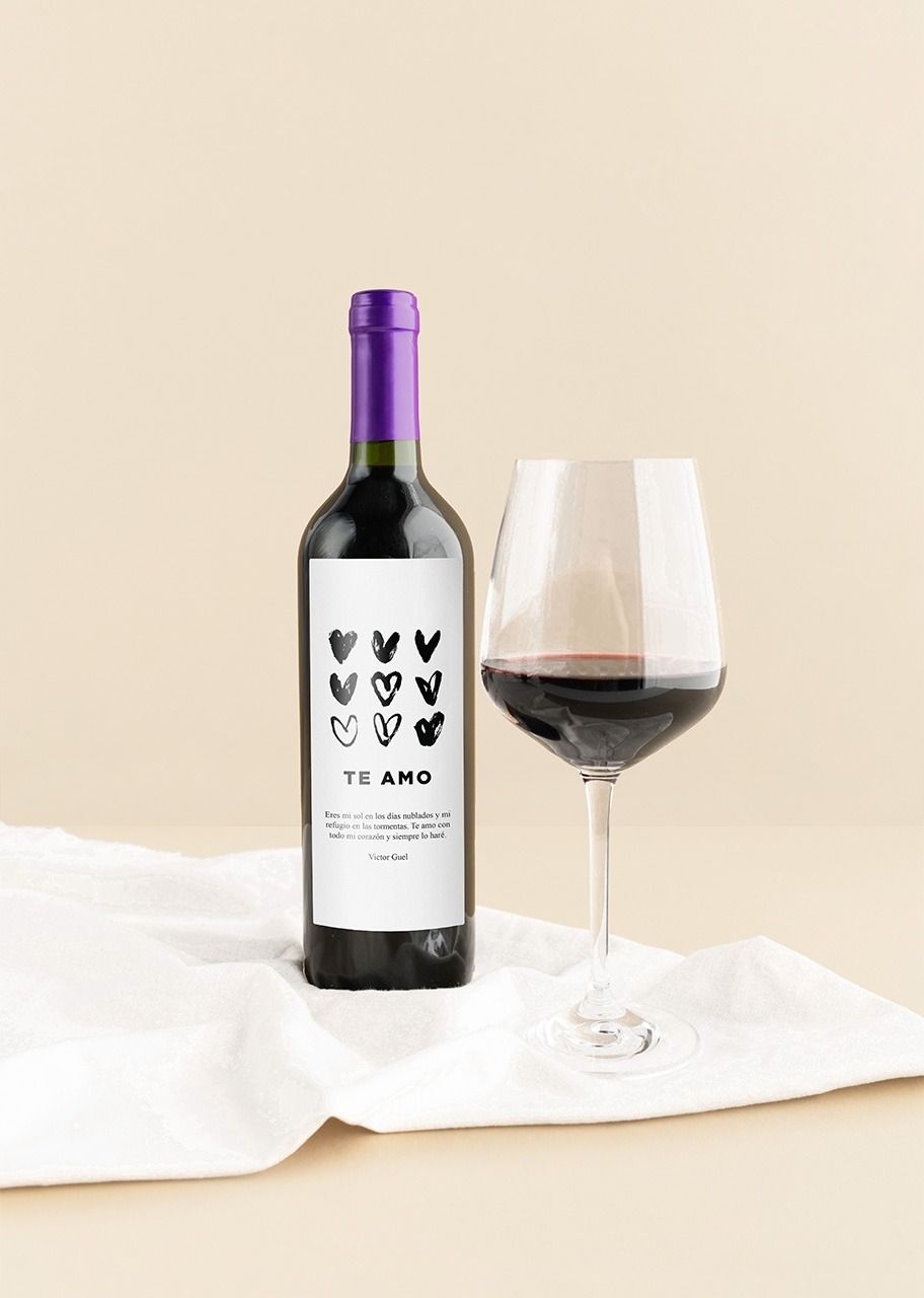Imagen para Personaliza Vino concha y toro con etiqueta "Te amo" - 2