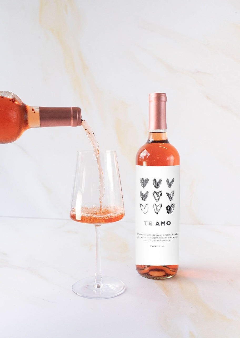 Imagen para Personaliza Vino Beringer con etiqueta "Te amo" - 3
