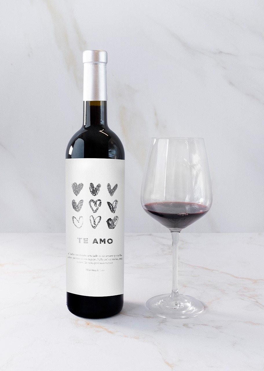 Imagen para Personaliza Vino 3V con etiqueta "Te amo" - 3