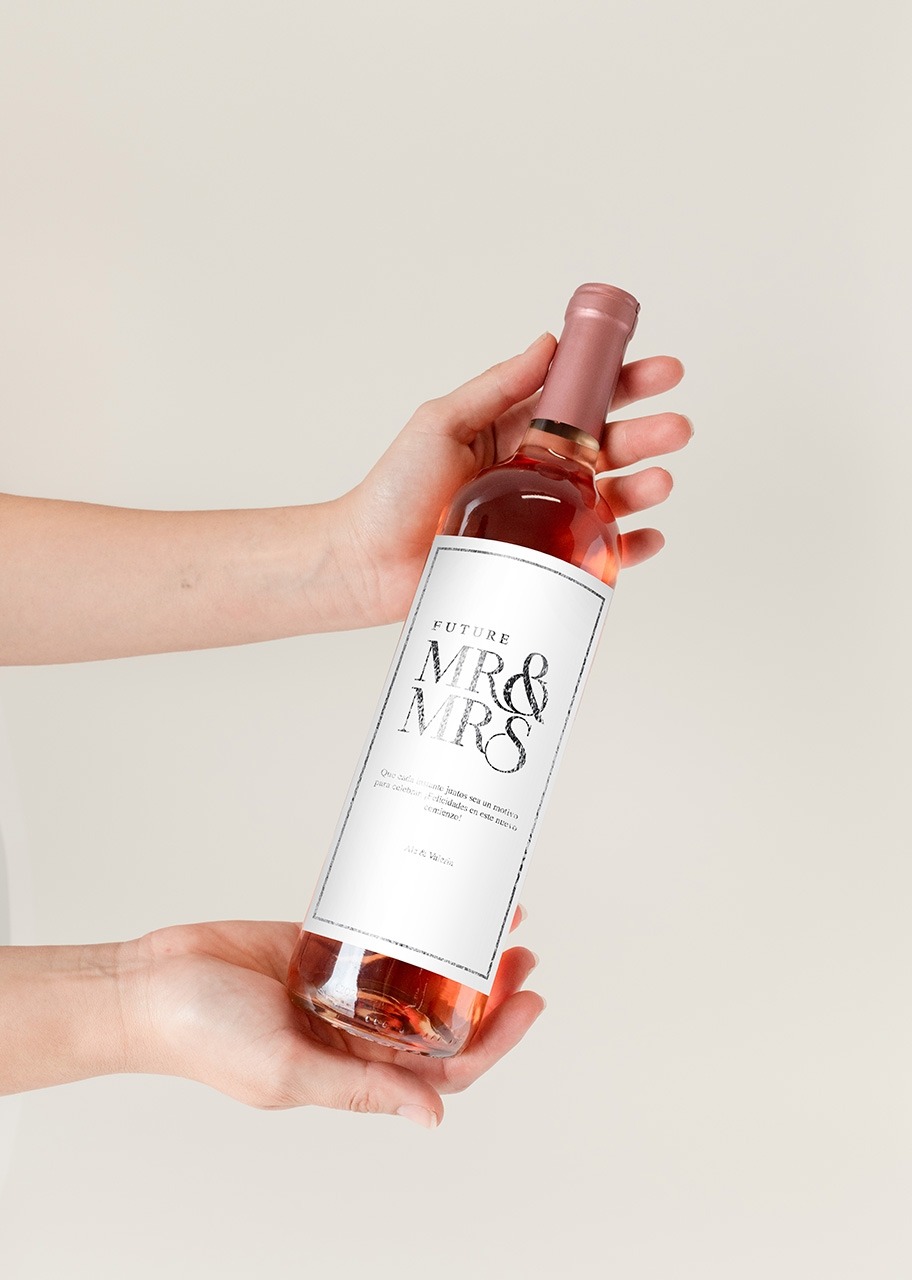 Imagen para Personaliza Vino Beringer con etiqueta "Mr&Mrs" - 2