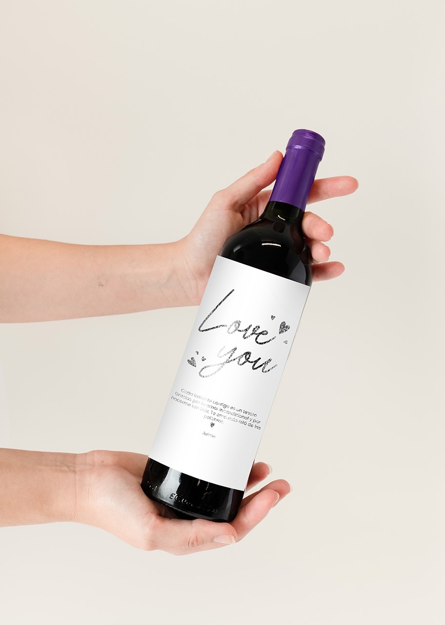 Imagen para Personaliza Vino concha y toro con etiqueta "Love you" - 2