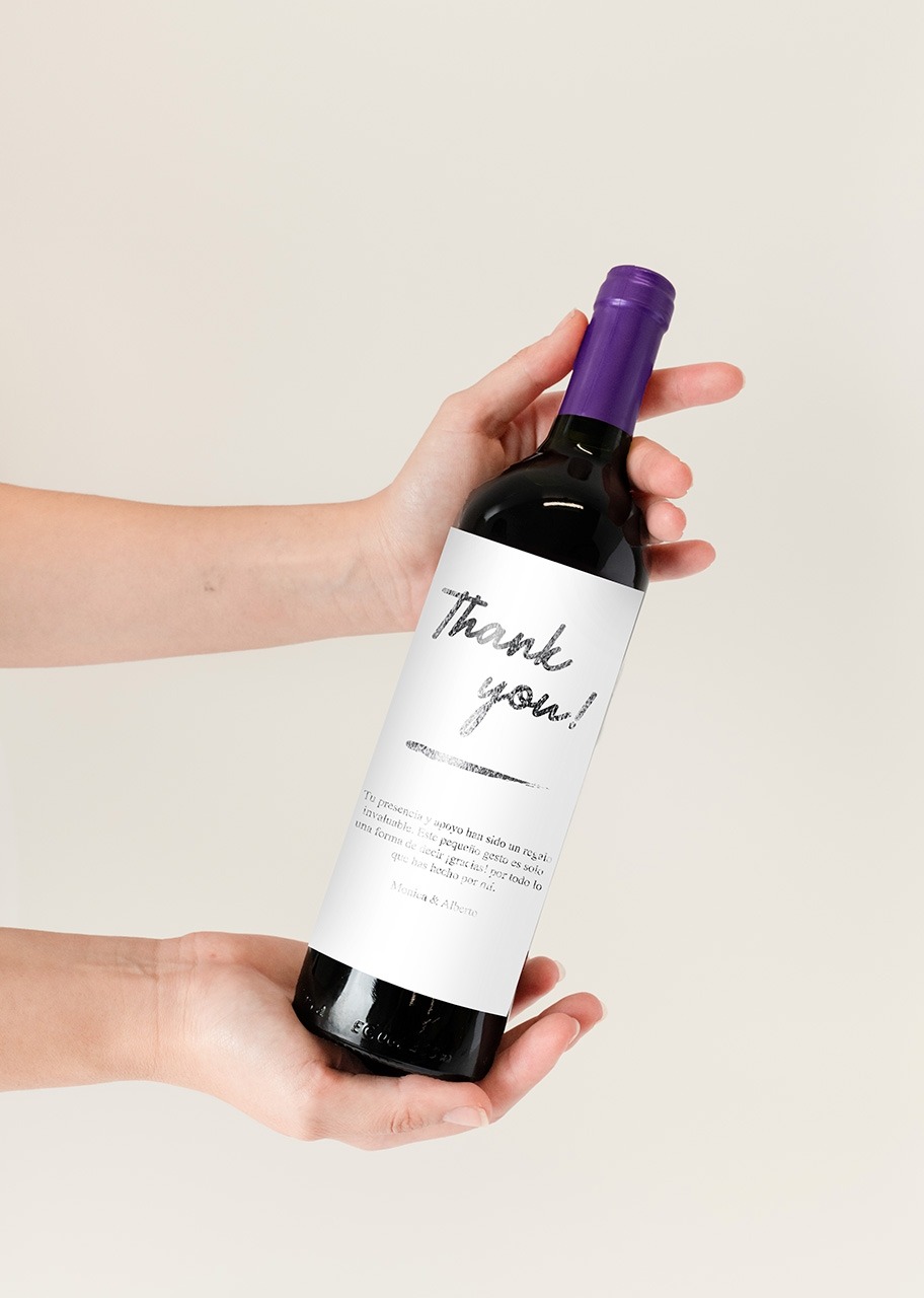 Imagen para Personaliza Vino concha y toro con etiqueta "Thank you" - 2