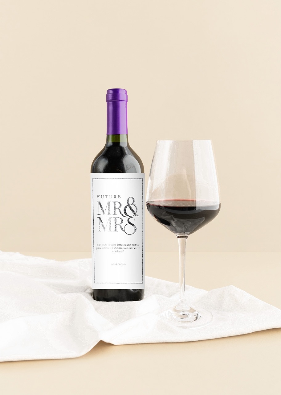 Imagen para Personaliza Vino concha y toro con etiqueta "Mr&Mrs" - 3