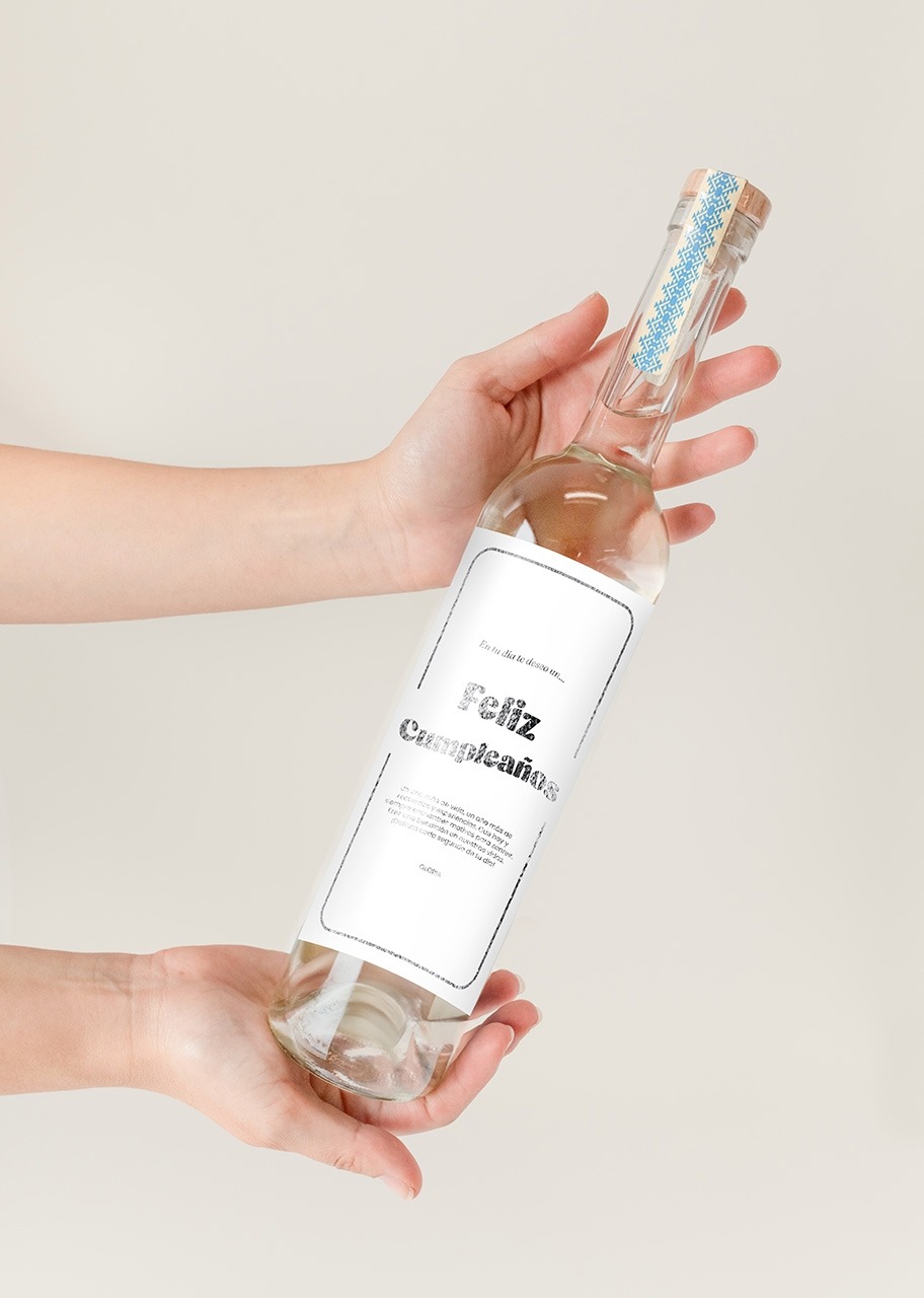 Imagen para Personaliza Mezcal 400 conejos con etiqueta "Feliz cumpleaños" - 2