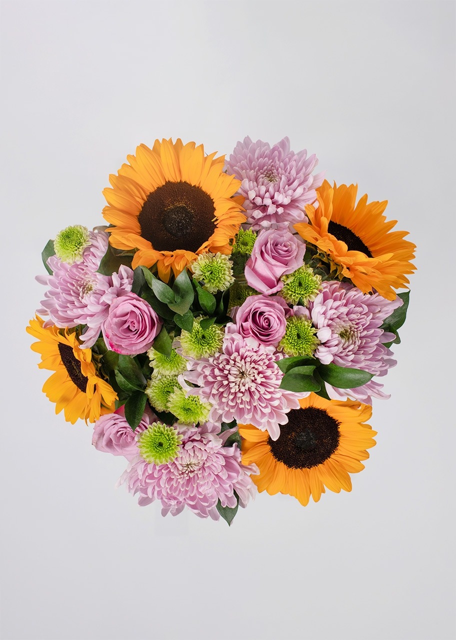 Imagen para Arreglo de Girasoles y Rosas Lila - 4