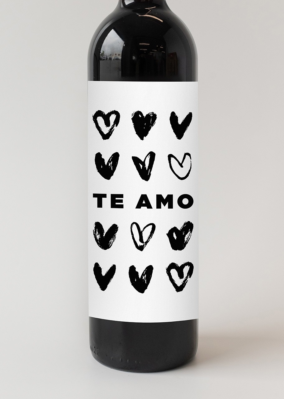 Imagen para Vino 3V con etiqueta "Te amo" - 4