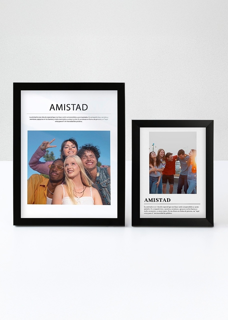 Imagen para Marco Amistad Grande en Negro - 2