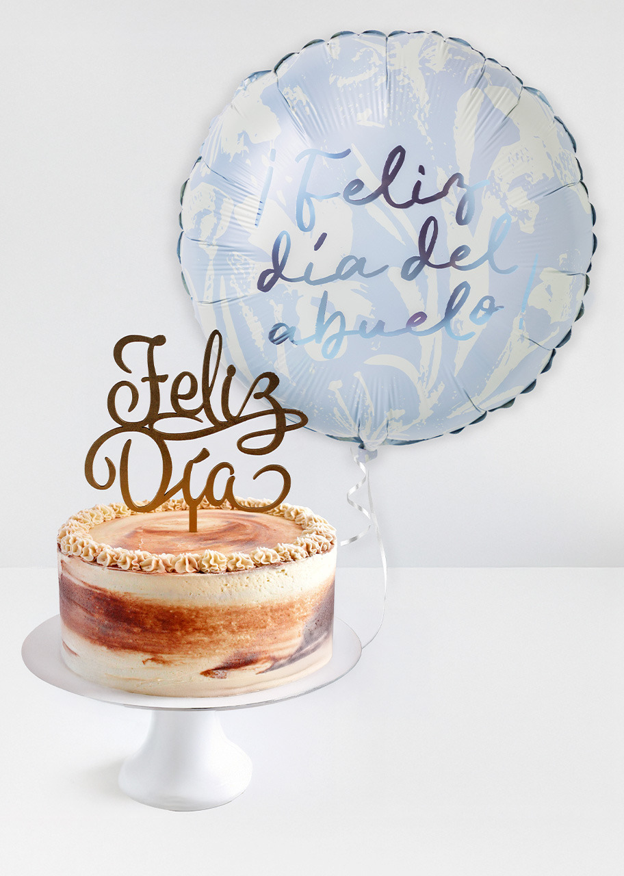 Imagen para Pastel de Moka Dolce Duo con Globo "Feliz Día del Abuelo" - 1
