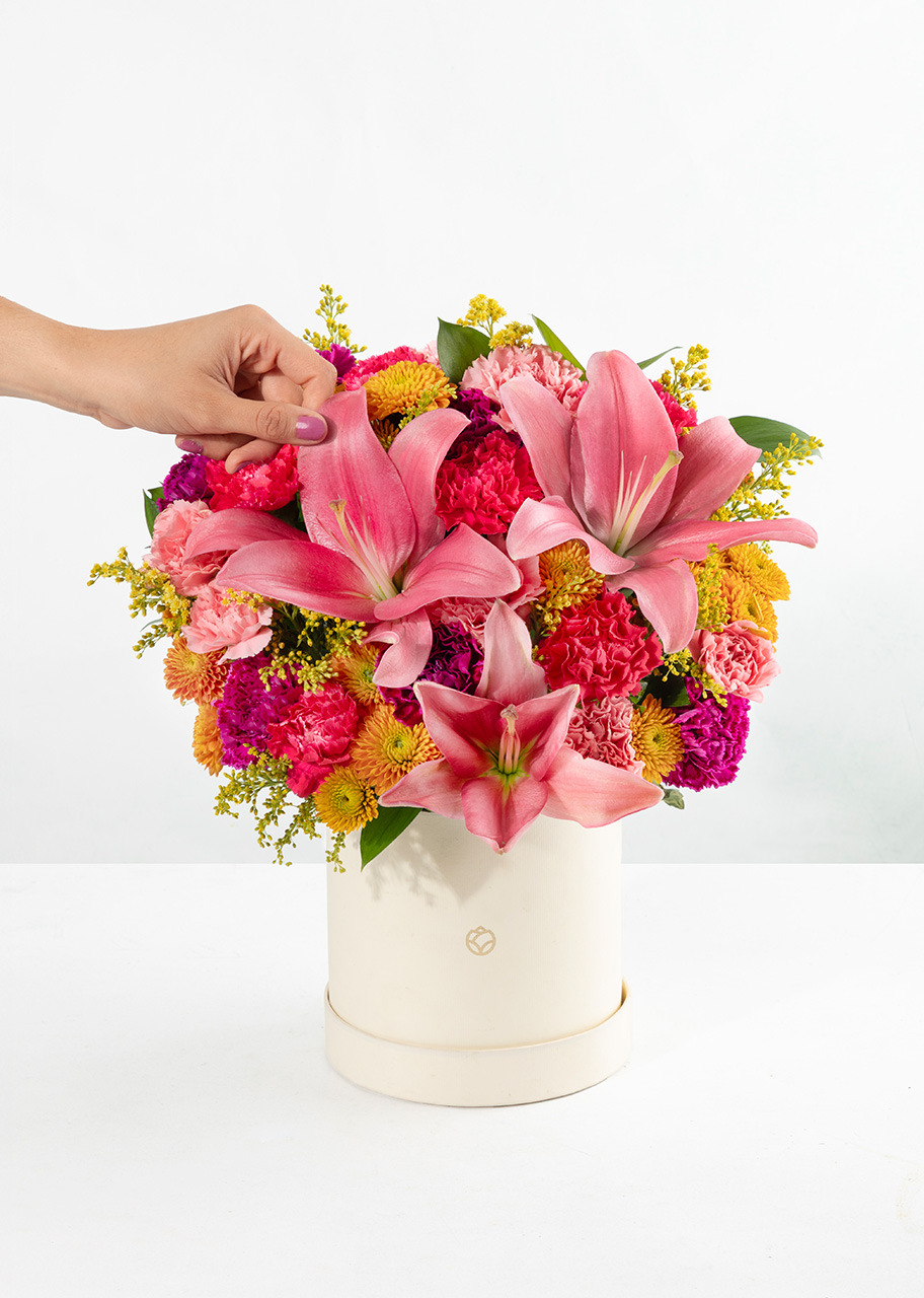 Imagen para Arreglo de Lilys Rosa y Claveles - 2