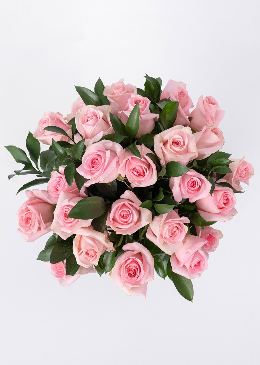 Imagen para 24 Rosas Rosa Claro con mini foto - 4