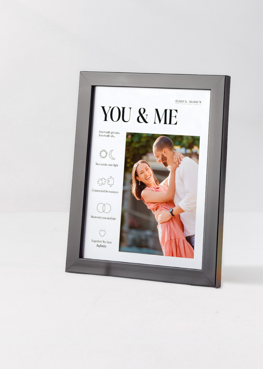 Imagen para Personaliza Marco Negro Chico "You & Me" - 1