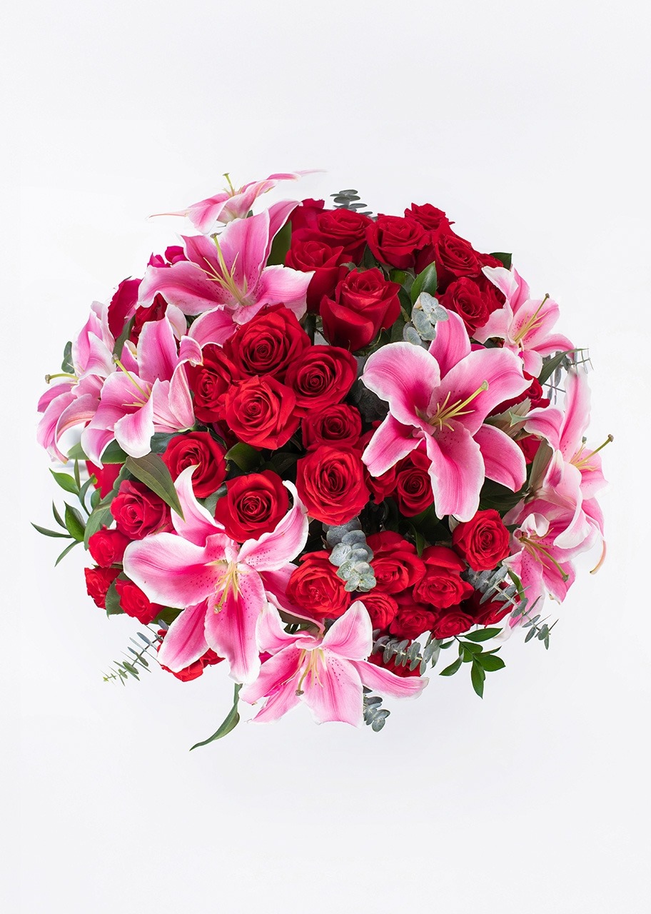 Imagen para Amor con Rosas Rojas y Stargazers - 3