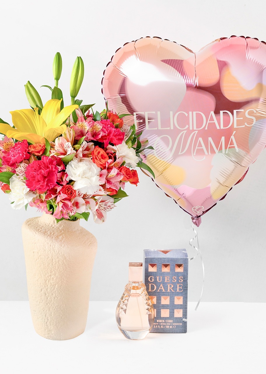 Imagen para Arreglo Combinado con Pefume Guess Dare y Globo  - 1