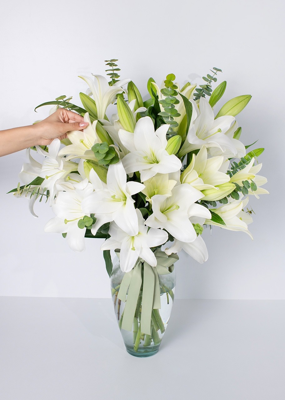 Imagen para Arreglo de 10 Casablancas con mini foto - 2