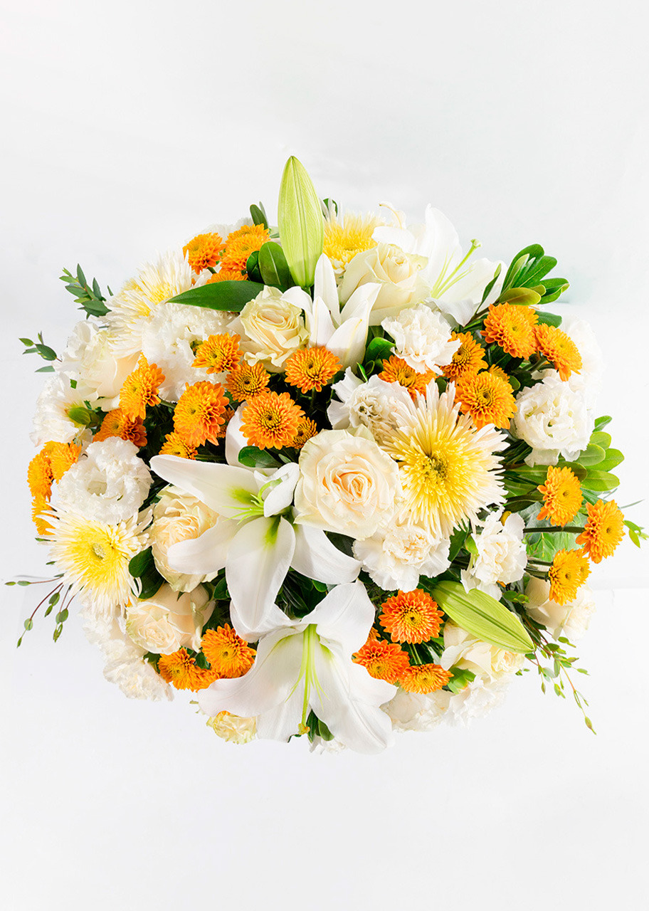 Imagen para Arreglo de Casablancas y Margaritas con Mini Foto - 5