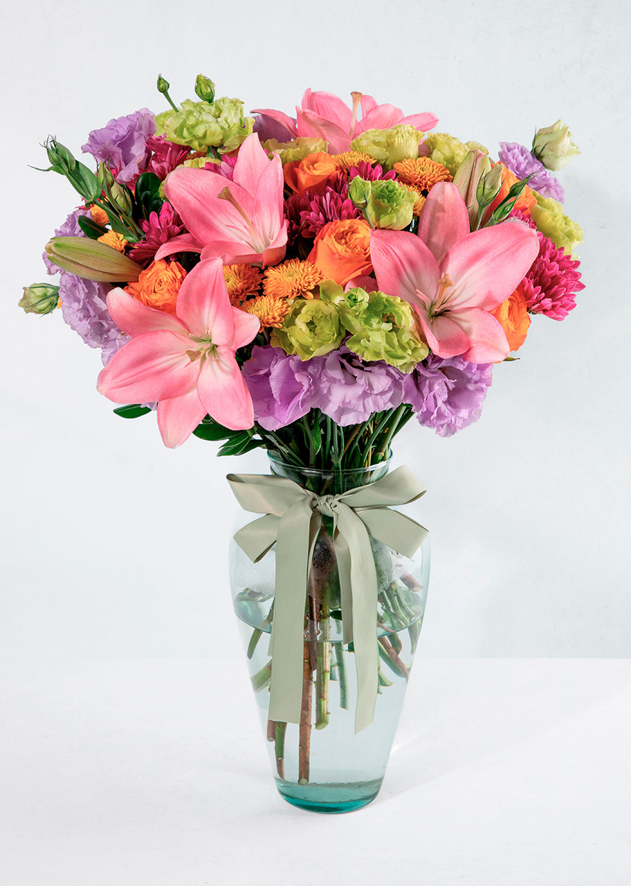 Imagen para Arreglo de Lilys Rosas y Lisianthus - 1