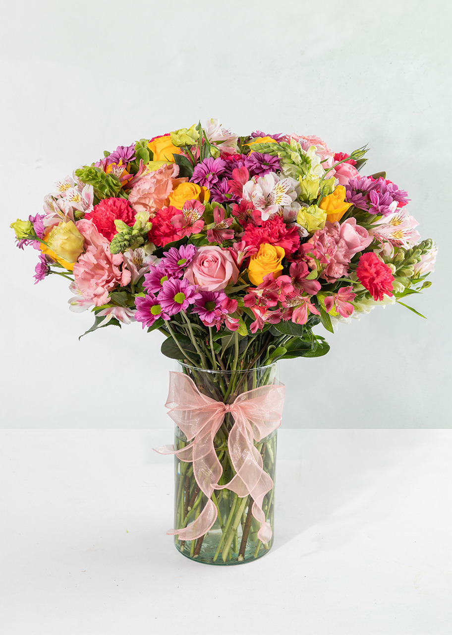 Imagen para Atardecer Arreglo de Rosas Amarillas y Lisianthus - 1