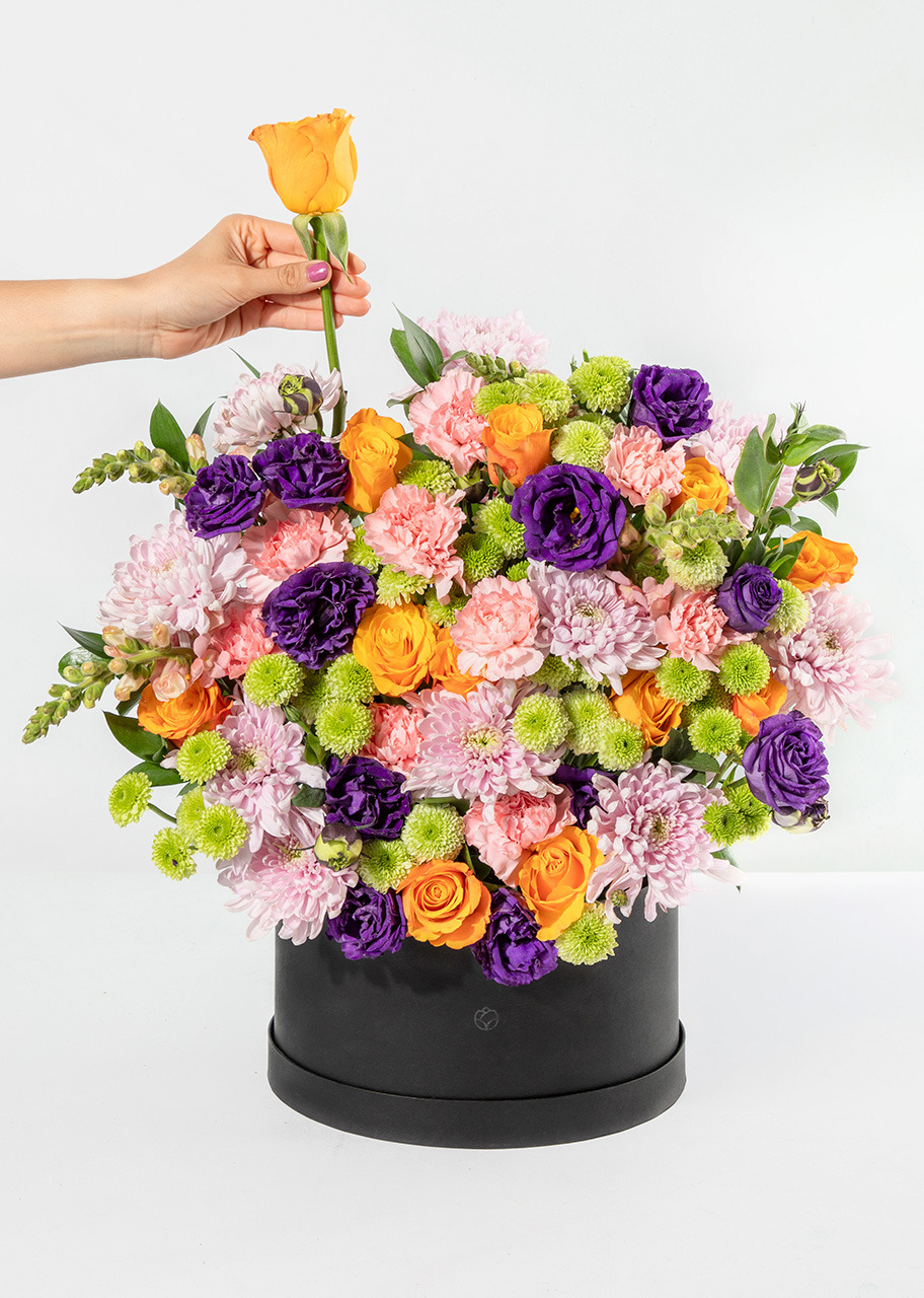 Imagen para Arreglo de Rosas Naranjas y Lisianthus - 2