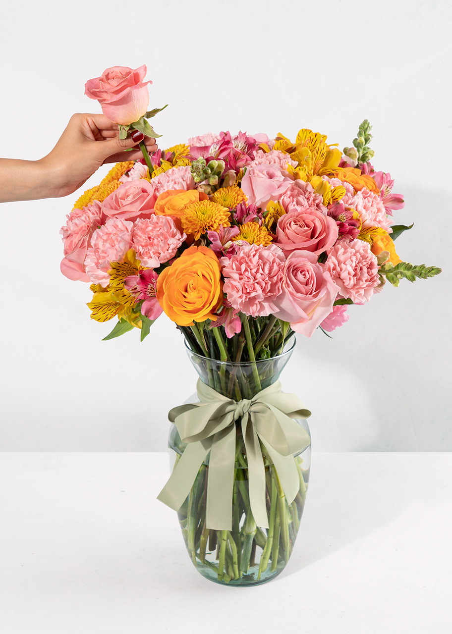 Imagen para Arreglo de Rosas Naranjas y Rosas - 3