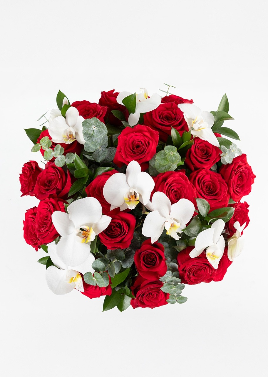 Imagen para Arreglo de Rosas Rojas y Orquídea - 3