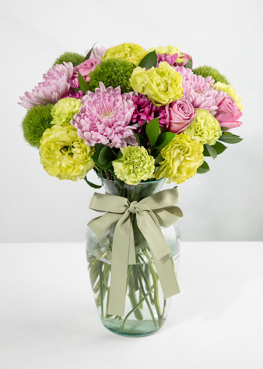 Imagen para Arreglo de Roxanas y Lisianthus Verde - 1