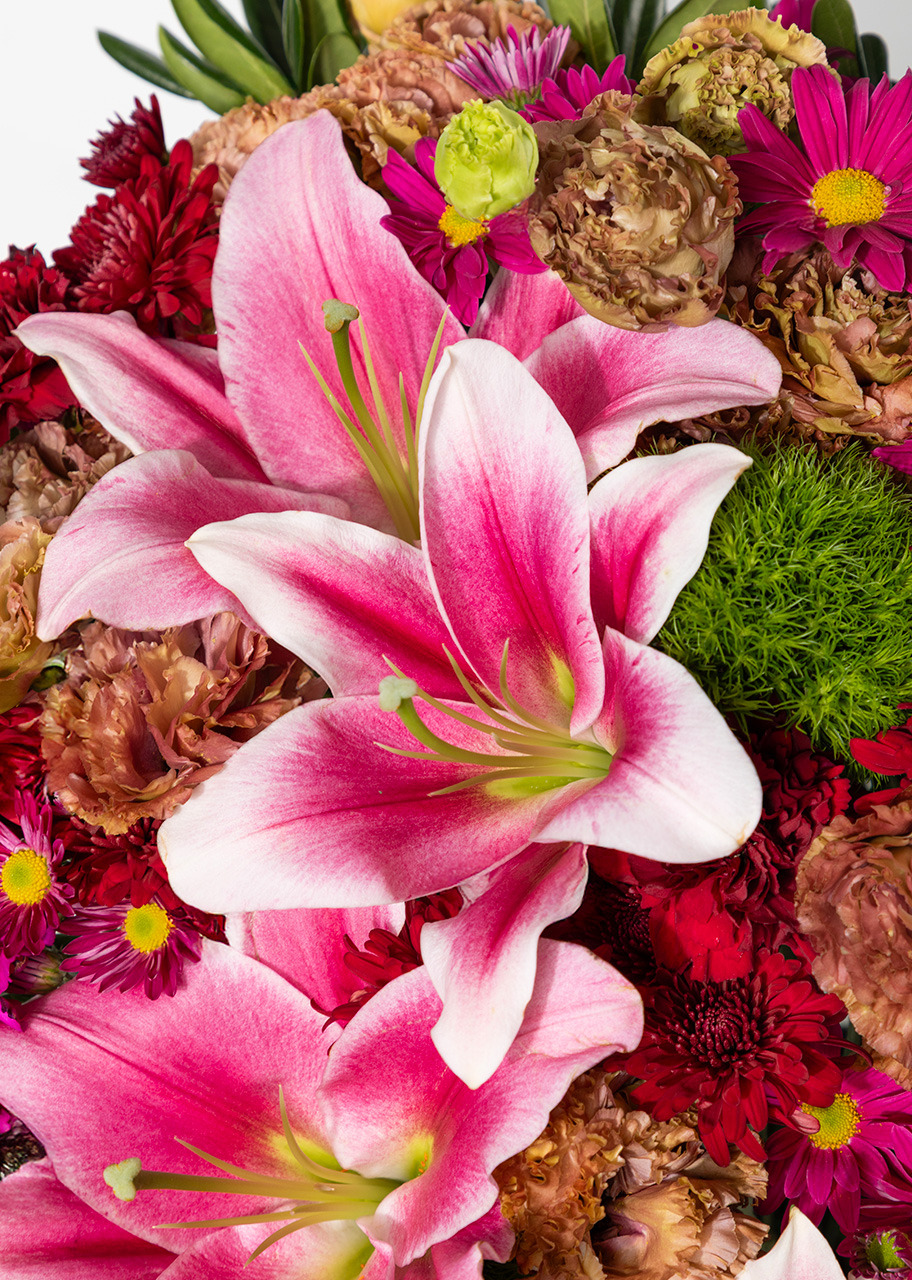 Imagen para Arreglo de Stargazers y Margaritas con Mini Foto - 4