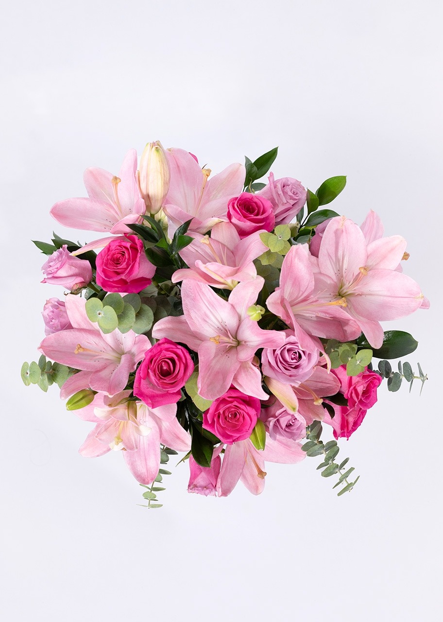 Imagen para Arreglo de Rosas y Lilys Fucsia - 3