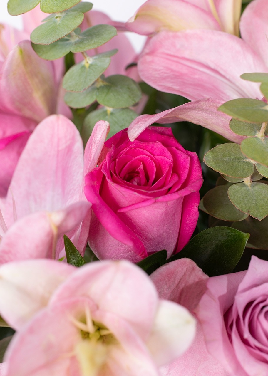 Imagen para Arreglo de Rosas y Lilys Fucsia - 4