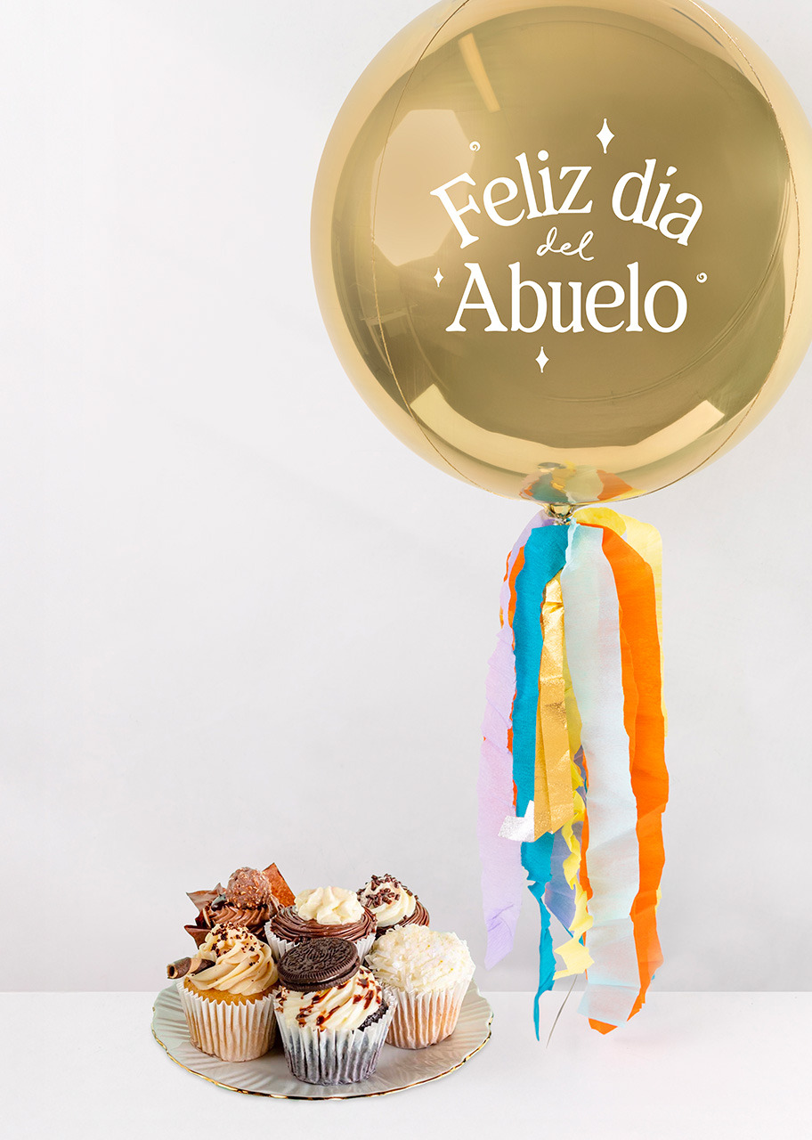 Imagen para Bollos Magnolias con Globo "Feliz día del Abuelo" - 1