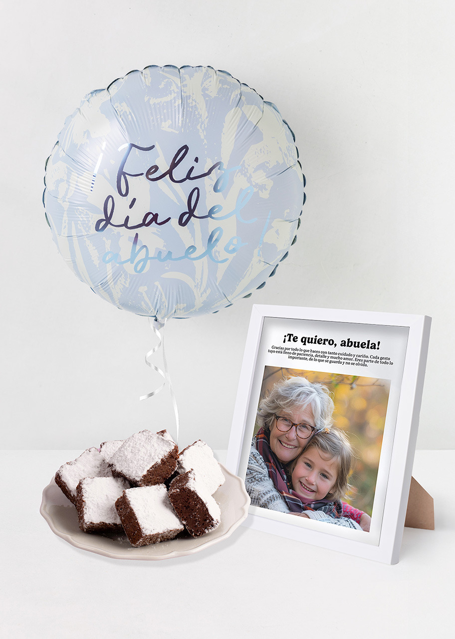 Imagen para Brownies Tere con Globo y Marco Personalizado Abuela - 1