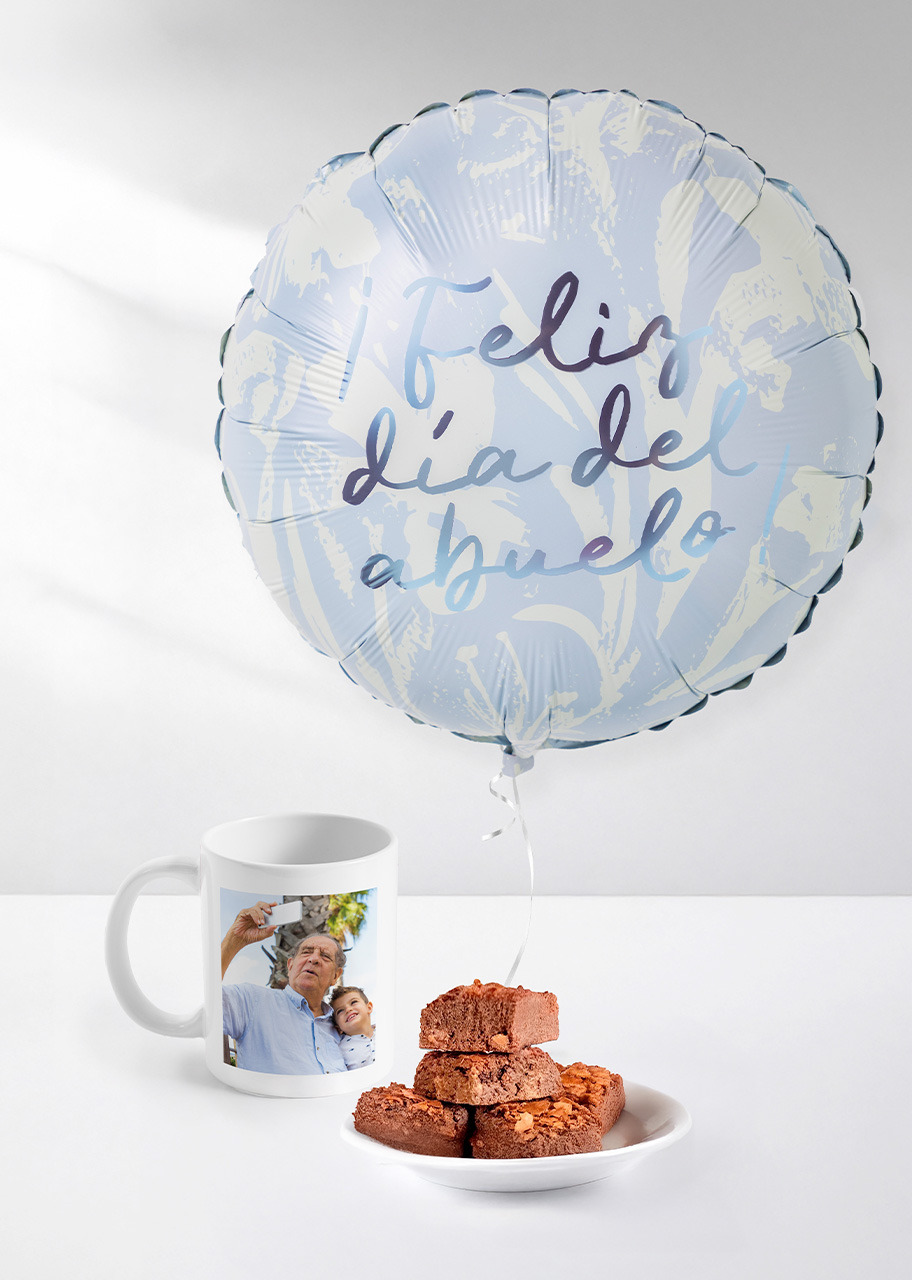 Imagen para Brownies Vivian con Globo Abuelos y Taza Personalizada  - 1