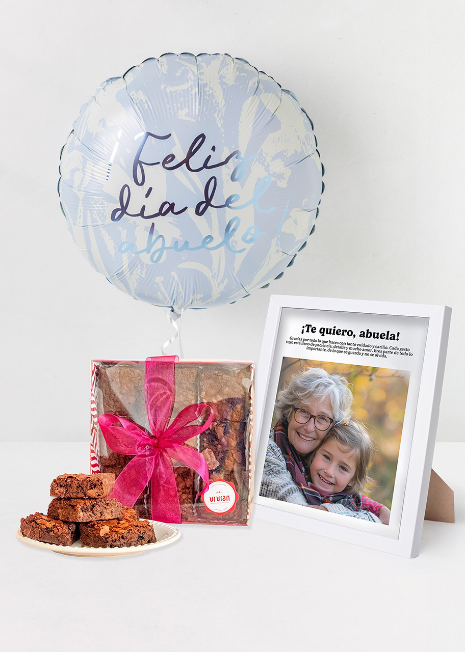 Imagen para Brownies Vivian con Globo y Marco Personalizado Abuela - 1