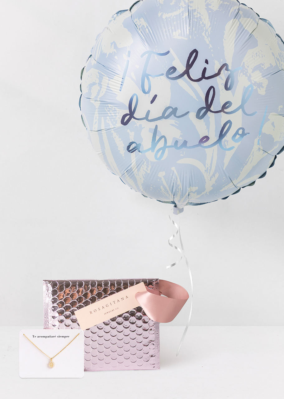 Imagen para Collar Virgencita con Globo ''Feliz Día del Abuelo'' - 1