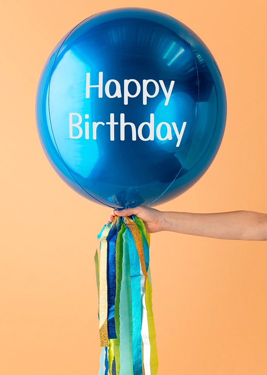 Imagen para Globo Azul "Happy Birthday" con Muffins Florence - 3