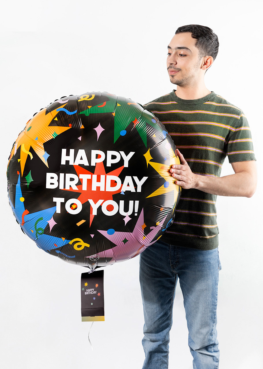 Imagen para Globo Gigante Happy Birthday con Polaroid  - 4