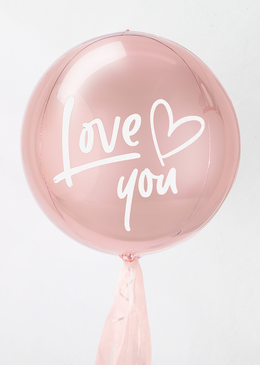 Imagen para Globo Orbz Tul Rosa Love You - 1