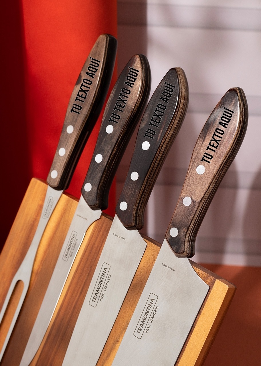 Imagen para Juego Para Asado 5 Piezas Polywood Tramontina Personalizado - 1
