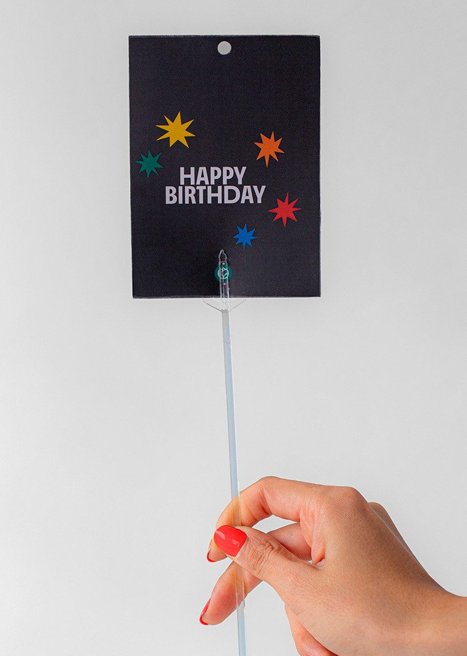 Imagen para Kit Cumpleaños Flor,Mini Pastel, Globo Happy Birthday y Polaroid - 6