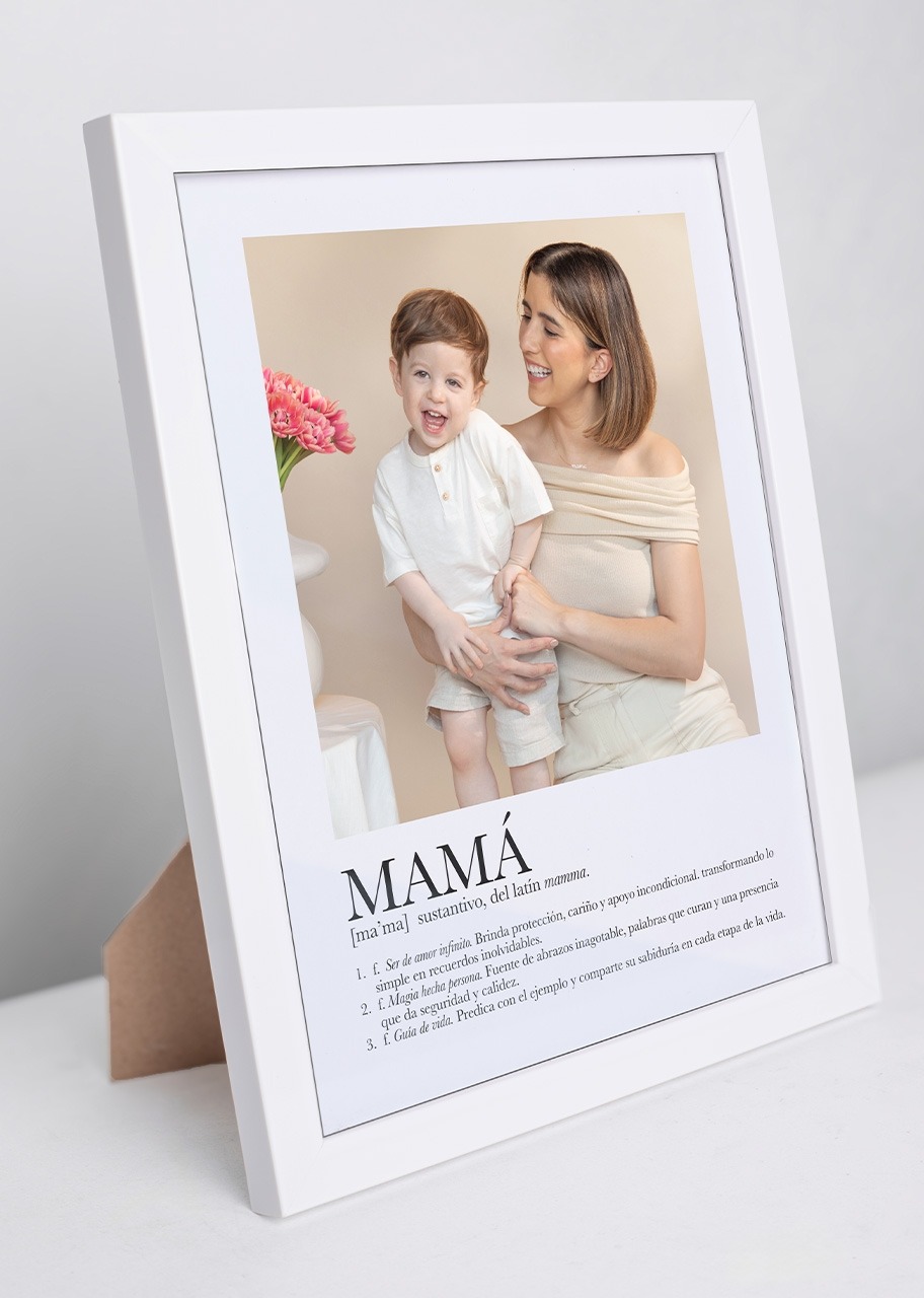 Imagen para Marco "Definición de Mamá" Grande en Blanco - 3