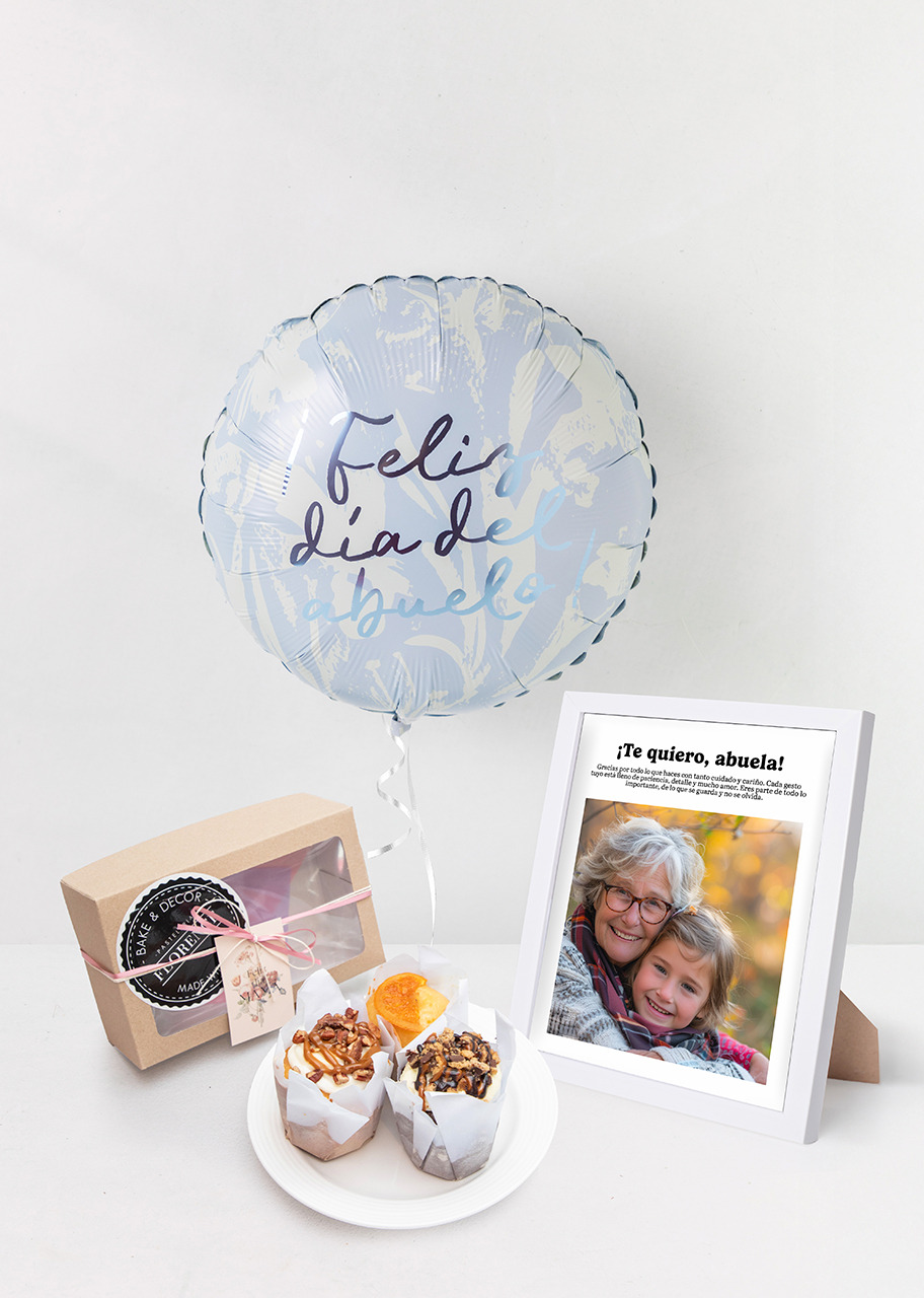 Imagen para Muffins Florence con Globo y Marco Personalizado Abuela - 1