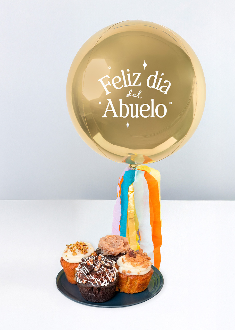Imagen para Muffins La Divinata con Globo ''Feliz Día del Abuelo'' - 1