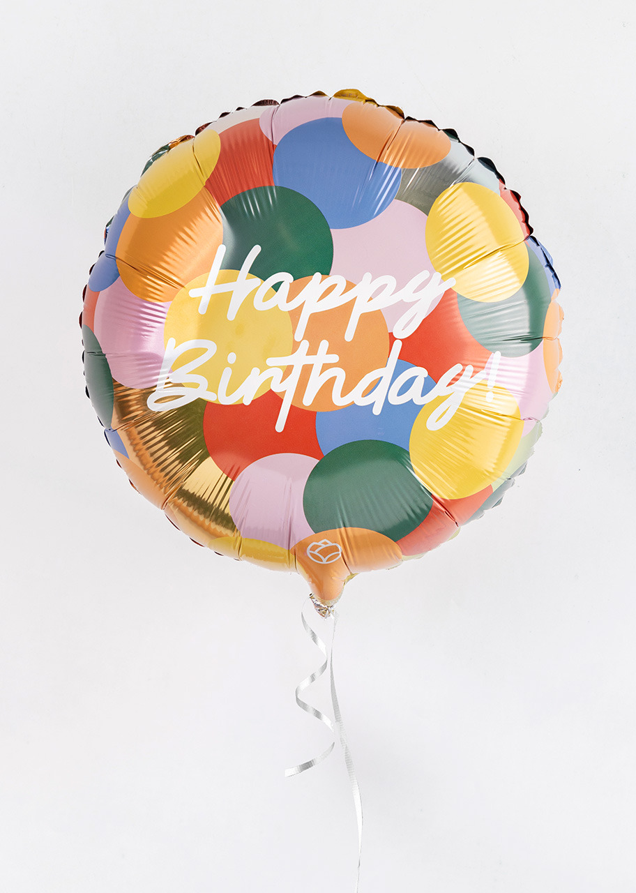 Imagen para Orquídea Blanca en Maceta de Cerámica y Globo "Happy Birthday - 3