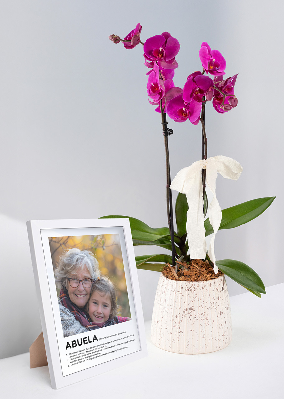 Imagen para Orquídea Morada con Marco Abuela - 1